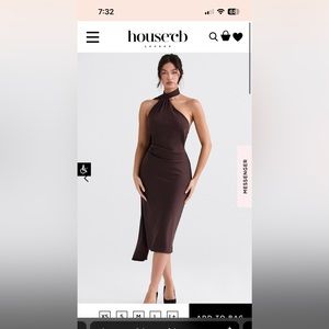 House Of CB Chocolate brown dress.